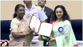 Actress Nithya Menen Receives National Award For Thiruchitrambalam  70th National FilmAwards  TFPC [upl. by Ylebmik]