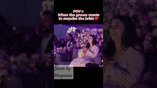 Sangeet decoration ideas Sangeet dance performance bride makeup reels wedding trending dance [upl. by Yarased]