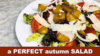 Roasted GOLDEN BEET Salad with Simple HOMEMADE Balsamic SALAD DRESSING [upl. by Aikahc]