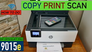 HP OfficeJet Pro 9015e Scanning Printing amp Copying [upl. by Acissey]