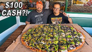 Toughest Team Pizza Challenge Ive Ever Tried BallParks 28Inch XL California Pizza Challenge [upl. by Koosis]