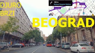 Cetinjska ulica  Milentija Popovića Beograd vožnja autom sa navigacijom Waze septembar 2024 [upl. by Ellecrag]