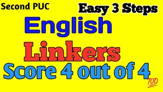 2nd PUC English grammar section Linkers  three simple steps score 4 out of 4 [upl. by Lopez]