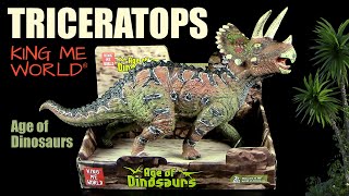 King Me World ® XL Triceratops  Age Of Dinosaurs  Unboxing amp Review Deutsch  German [upl. by Assiar]