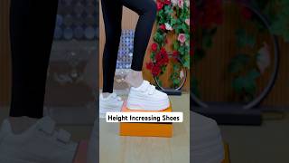 White High Sole Shoes For Fresh Style 🤩 sheshoe highsoleshoes whiteshoes shorts shoes fashion [upl. by Stillas]