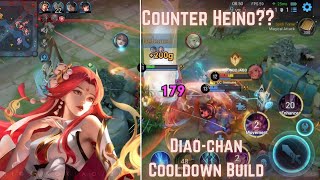 Diao chan Cooldown Build gameplay  Counter Heino  Honor of Kings Indonesia [upl. by Stacie]