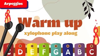 Warm Up Arpeggios  XYLOPHONE PLAY ALONG [upl. by Otrebilif]