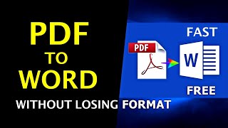 How to Convert PDF to Word Without Losing Format  Quick Way [upl. by Thornie]