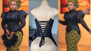 Trendy OVERBUST Corset Pattern with an Hourglass shape  How to Draft an OverBust corset Pattern [upl. by Ailekat]