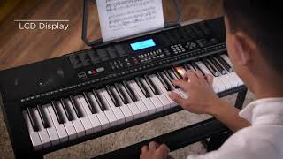 Best Choice Products 61Key Beginners Complete Electronic Keyboard Piano Set wLighted Keys LCD Sc [upl. by Airetnuhs]