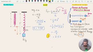 IB Physics SL Q7 November 2021 Finding Elastic potential energy [upl. by Laban983]