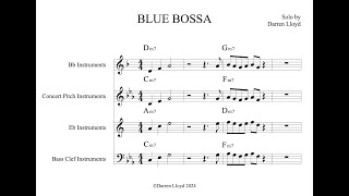 Blue Bossa  Easy jazz solo [upl. by Atikim92]