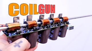 Ive Made a Powerful COILGUN  Separate Stages PCB [upl. by Shuma758]