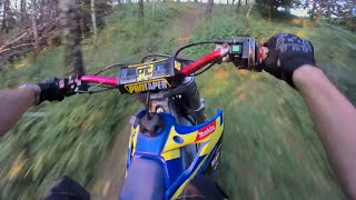 Mikilon MZK 250 barton  gaźnik pz30  Chińskie Suzuki rmz Test [upl. by Ennoitna]