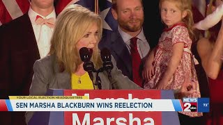 Sen Marsha Blackburn wins reelection [upl. by Mandie]