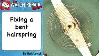 How to repair a bent hairspring watch repair tutorials [upl. by Karsten298]