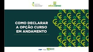 Como declarar a opção curso em andamento  Situação do Aluno 2019 [upl. by Ahders]