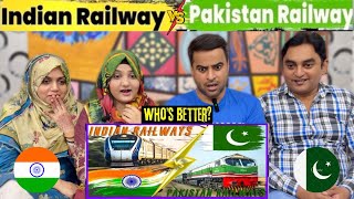 Indian Railways Vs Pakistan Railways Full Comparison  Indian Train Vs Pakistan Train  Reaction [upl. by Deevan510]