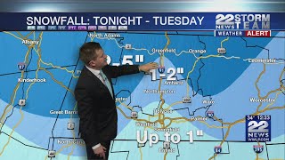 Weather Alert Accumulating snow to mix with rain tonight through Tuesday [upl. by Eedyaj]