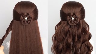 Easy amp Cute Hairstyle Long Hair  Braid Simple Hair Style Girl For Wedding Guest [upl. by Cristiona]