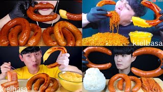 Compilation Kielbasa Sausage ASMR MUKBANG  ASMR FOOD  CHEESE  KIELBASA [upl. by Brittany]