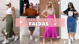 OUTFITS con FALDAS  TENDENCIA DE MODA 2024 [upl. by Tecla]