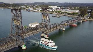 Batemans Bay Bridge raising amp traffic queue [upl. by Aninotna]