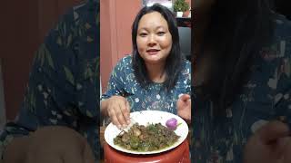 Matchu bandal genasi kappaSoda songaBeef intestine with flat beansGaro Mukbang [upl. by Orelie]