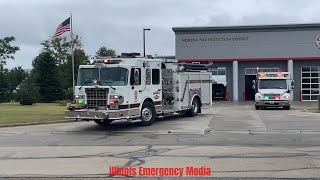 Mokena Fire District Engine 93 and Ambulance 93 Responding [upl. by Rehpitsirhc]