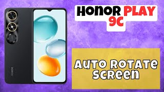 How to Turn On  Off Auto Rotate Screen on Honor Play 9c latest [upl. by Wileen]