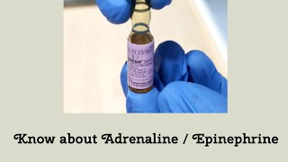 Adrenaline  Epinephrine [upl. by Tiram12]