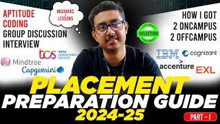 Placements preparation Guide Part1 All Branch  Aptitude Coding TCS Capgemini Cognizant IBM [upl. by Ainevuol]