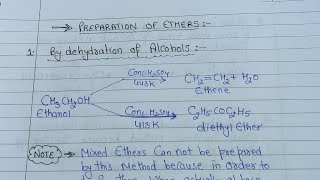 Alcohol Phenol and Ether Class 12 Chemistry  Preparation of Ethers  CBSE NEET JEE [upl. by Aicenad]