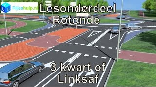 Rotonde 3 kwart of linksaf  Roundabout 3th exit [upl. by Animrelliug]