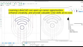 Draw a WiFi signal using LibreCAD in two dimensions [upl. by Ashelman]