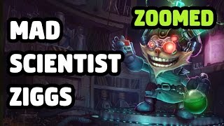 MAD SCIENTIST ZIGGS SKIN ZOOMED SPOTLIGHT  LEAGUE OF LEGENDS [upl. by Niarbo]