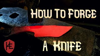 Knife Making  How To Forge A Knife  Beginner Blacksmithing [upl. by Nillok]