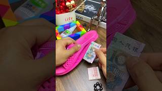 I put the money in my slippers and stuck it with smartFeviquick😯shorts viralvideo [upl. by Tricia]