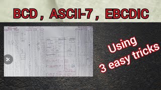 how to learn to write BCD code ASCII 7 code  EBCDIC code in minutes [upl. by Alled]