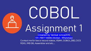 COBOL Assignment 1  Mandatory Divisions Optional Divisions DISPLAY STOP RUN [upl. by Gherardo]