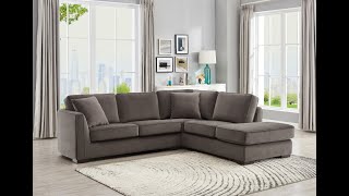 Prospera Home Rupert Fabric Grey RHF Terminal Sofa Chaise [upl. by Etterual]