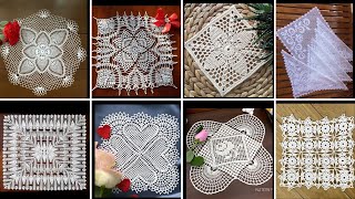 Outstanding Crochet square doilies Modelstable Runnercrochet beauty fashion crochet [upl. by Elsi]