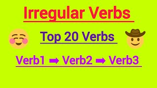 Verb1Verb2Verb3  Verb forms । Top 20 Verbs ।। Present Past Participle form of verbsl [upl. by Godewyn729]