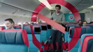 Turkish Airlines Safety Video Zach King decor built by SkyArt [upl. by Yaresed]