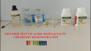 PH PAPER TEST ON ACIDS BASES amp SALTS  GRADE 10 BOARD PRACTICAL  CHEMISTRY DEMONSTRATION [upl. by Alih]