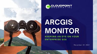 ArcGIS Monitor Keeping An Eye on your Enterprise GIS [upl. by Sofer]