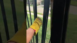 broken wrought iron gate latch repair Allen TX  Inspired Ironworks diy ironfencerepair [upl. by Gnav]