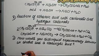 Reactions of ethanoic acid with a basewith carbonate amp hydrogen carbonateclass10carbonimp topic [upl. by Ssitruc]