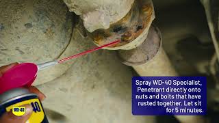 How To Remove Stuck Nuts And Bolts  WD40 Specialist® Penetrant [upl. by Nilo]