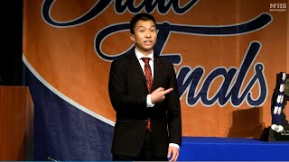 IHSA 2022 Impromptu Speaking State Champion  William Zheng [upl. by Oaks]